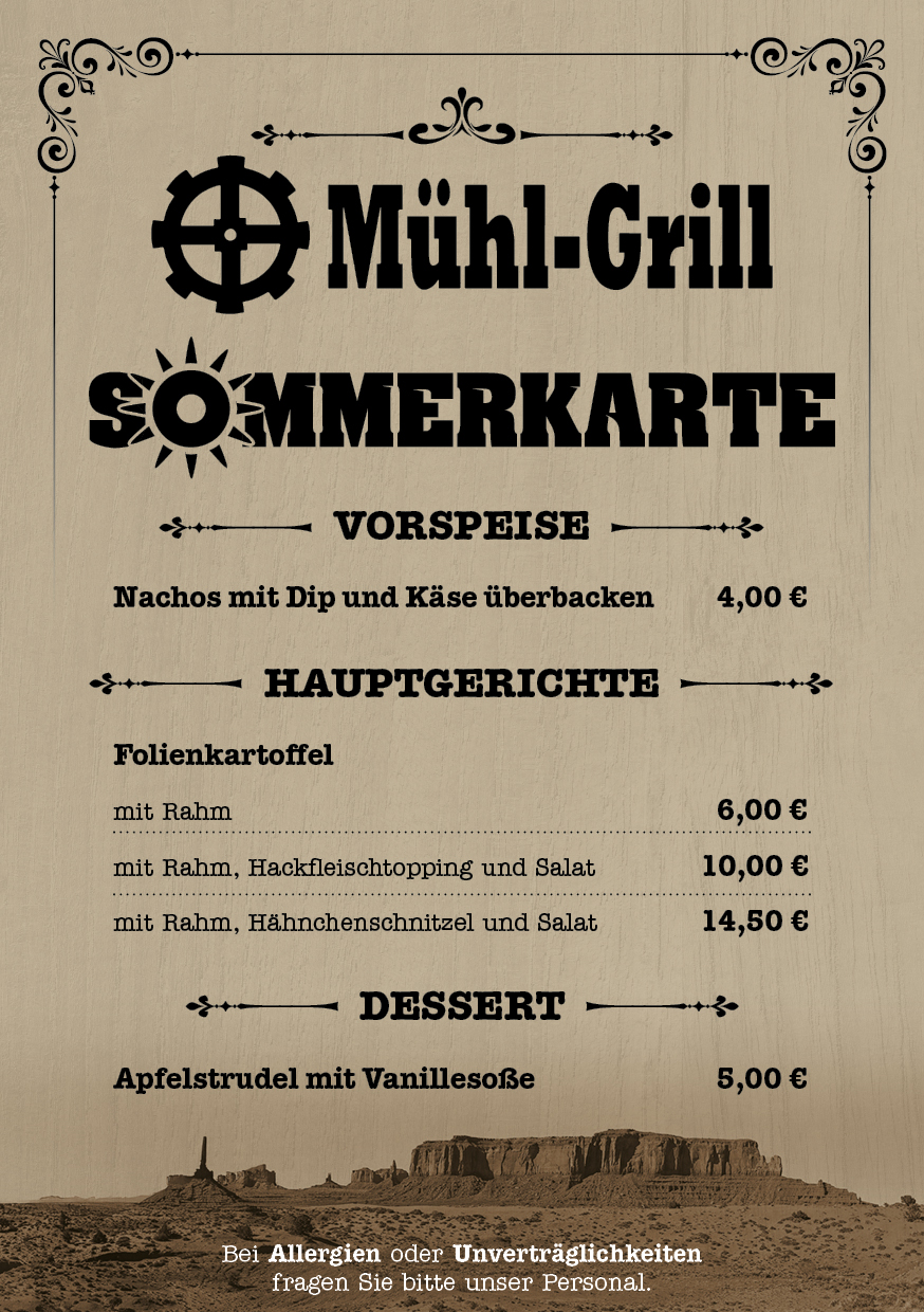 Unsere Sommerkarte